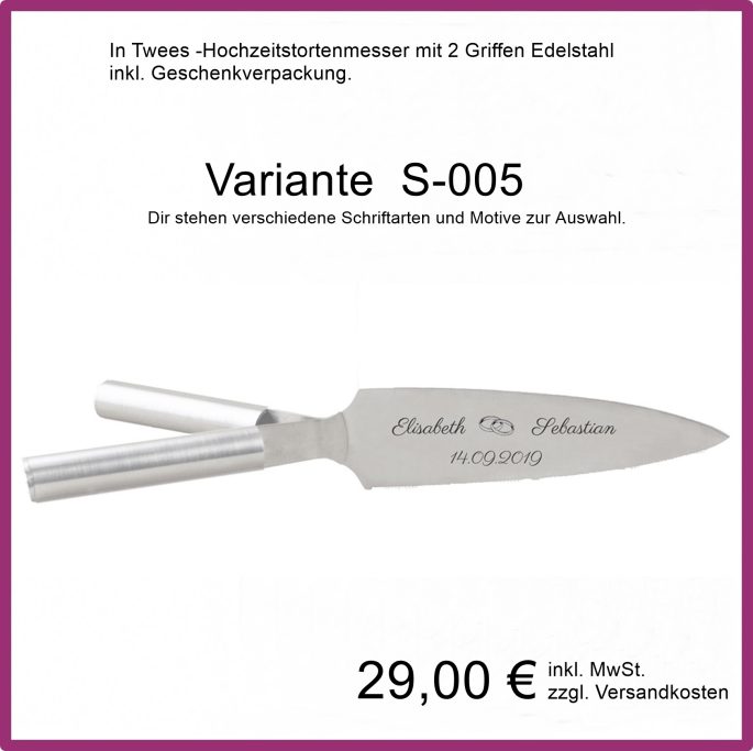 Hochzeitstortenmesser mit 2 Griffen, Vijantoo Hochzeitstortenmesser mit 2 Griffen,