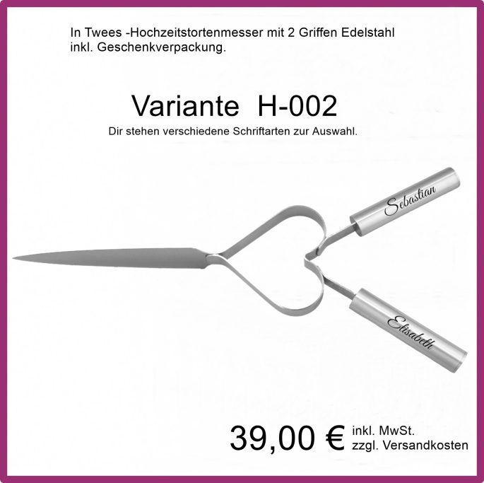Hochzeitstortenmesser mit 2 Griffen, Vijantoo Hochzeitstortenmesser mit 2 Griffen, Vijantoo