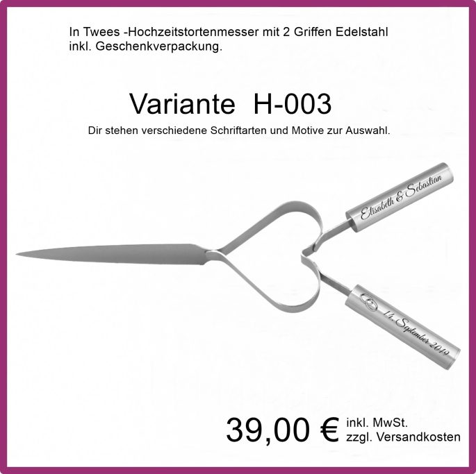 Hochzeitstortenmesser mit 2 Griffen, Vijantoo Hochzeitstortenmesser mit 2 Griffen, Vijantoo