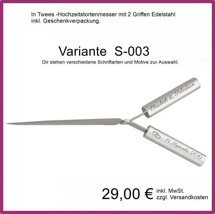 Hochzeitstortenmesser mit 2 Griffen, Vijantoo Hochzeitstortenmesser mit 2 Griffen