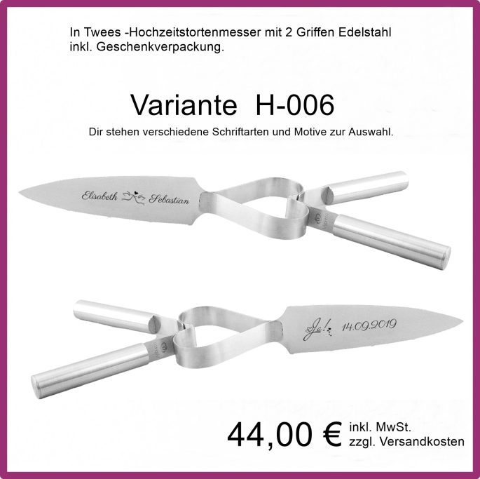 Hochzeitstortenmesser mit 2 Griffen, Vijantoo Hochzeitstortenmesser mit 2 Griffen, Vijantoo